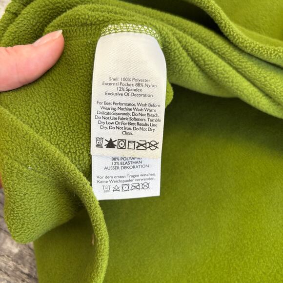 Eddie Bauer First Ascent Green Mens‎ M 1/4 Zip Polartec Fleece Pullover Gorpcore - Picture 5 of 9